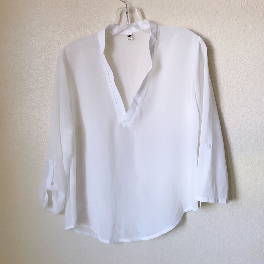 Niu Niu Jia Fu Shi sheer mesh blouse